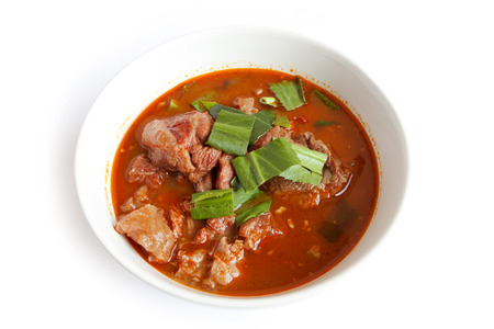 Thai Food meat in red curry paste.の写真素材