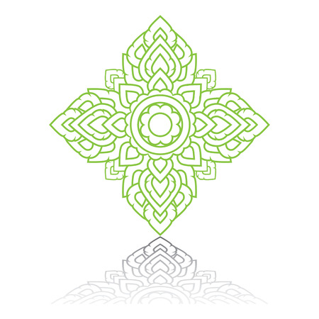 Line thai art illustration.のイラスト素材