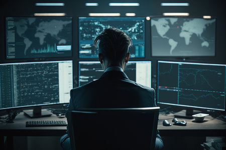 Teenage Hacker Working with His Computer Infecting Serversの素材