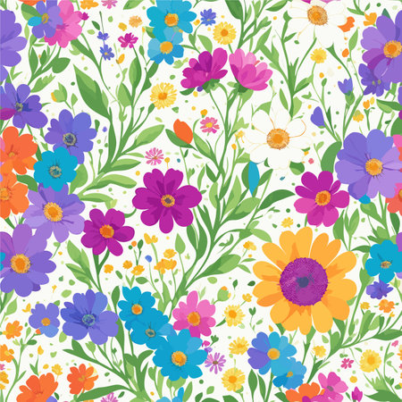 Seamless watercolor floral pattern - green leaves and branches composition on white background, perfect for wrappers, wallpapers, postcards, greeting cards, wedding invitations, romantic events.のイラスト素材
