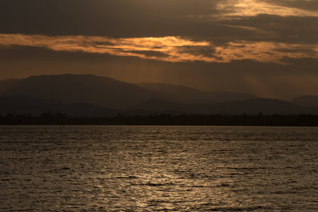 Beautiful beam of light in the morningの写真素材