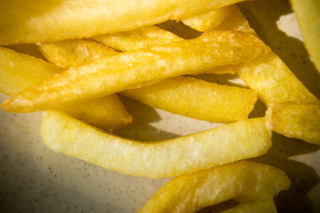 frenchfried from salad bar in fast food shop