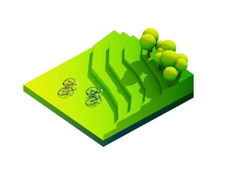 green earth concept in isometric viewの写真素材
