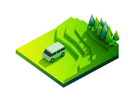 green earth concept in isometric viewの写真素材