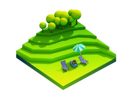 green earth concept in isometric viewの写真素材