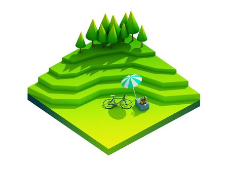green earth concept in isometric viewの写真素材