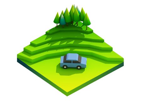 green earth concept in isometric viewの写真素材