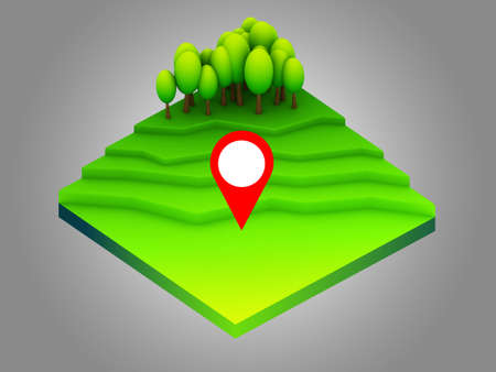 landscape concept isometric infographicshowing data analyticsの写真素材