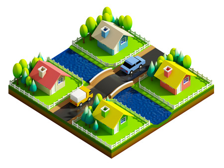 green earth concept in isometric viewの写真素材