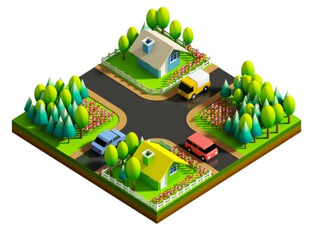 green earth concept in isometric viewの写真素材