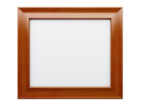 Realistic picture frame isolated on white background, Perfect for your presentations.の写真素材