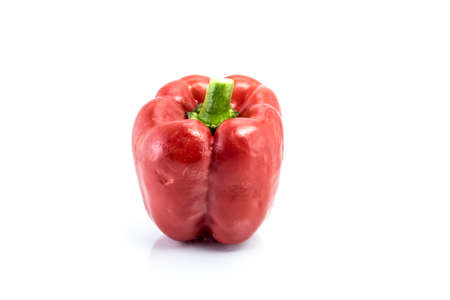 red pepper isolated on white background, Homegrown vegetableの写真素材