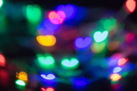 Heart bokeh background. Valentine's day background, abstract backgroundの写真素材