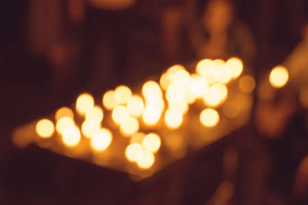 blurred city lights in the night, bokeh background, abstract backgroundの写真素材