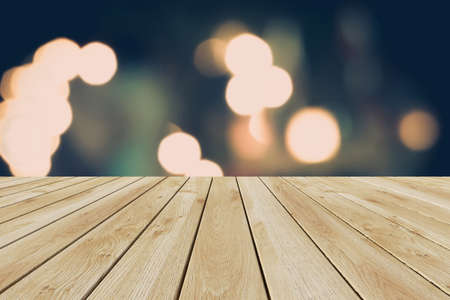 blurred city lights in the night, bokeh background, abstract backgroundの写真素材