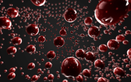 Abstract polygonal space low poly dark background with connecting dots and lines. Connection...