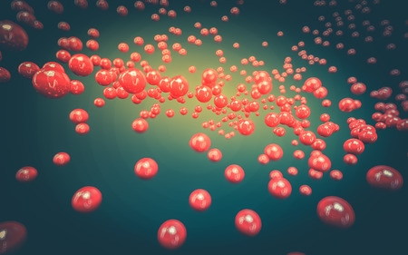 Abstract polygonal space low poly dark background with connecting dots and lines. Connection structure.の写真素材