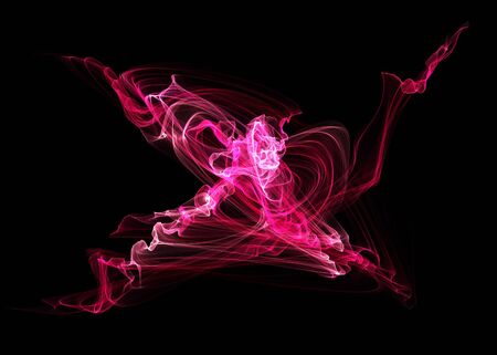 Dark abstract background with a glowing abstract waves, abstract backgroundの写真素材