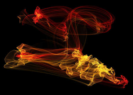 Dark abstract background with a glowing abstract waves, abstract background