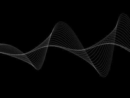 Dark abstract background with a glowing abstract waves, abstract background