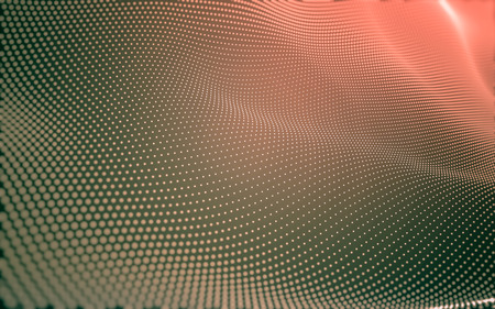 Abstract polygonal space low poly dark background with connecting dots and lines. Connection structure. 3d renderingの写真素材