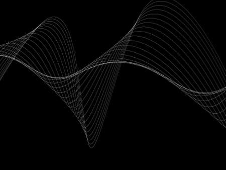 Dark abstract background with a glowing abstract waves, abstract background