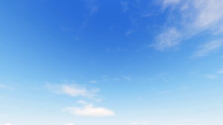 Cloudy blue sky abstract background, blue sky background with tiny clouds, 3d illustrationの写真素材