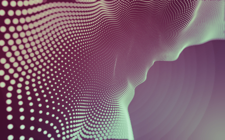 Abstract polygonal space low poly dark background with connecting dots and lines. Connection structure. 3d renderingの写真素材