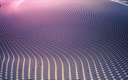 Abstract polygonal space low poly dark background with connecting dots and lines. Connection structure. 3d renderingの写真素材