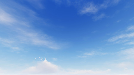 Cloudy blue sky abstract background, blue sky background with tiny clouds, 3d illustrationの写真素材