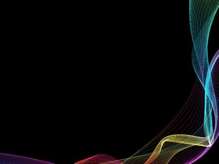 Dark abstract background with a glowing abstract waves, abstract backgroundの写真素材