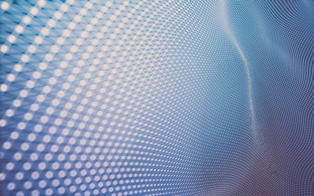 Abstract polygonal space low poly dark background with connecting dots and lines. Connection structure. 3d renderingの写真素材
