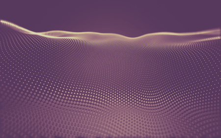 Abstract polygonal space low poly dark background with connecting dots and lines. Connection structure. 3d renderingの写真素材