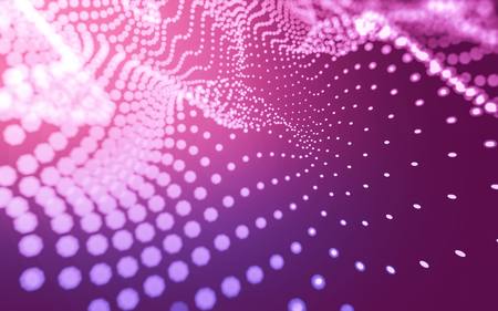 Abstract polygonal space low poly dark background with connecting dots and lines. Connection structure. 3d renderingの写真素材