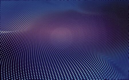 Abstract polygonal space low poly dark background with connecting dots and lines. Connection structure. 3d renderingの写真素材