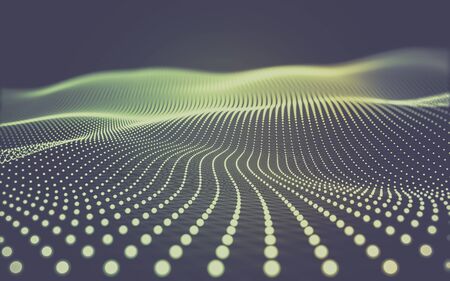Abstract background. Molecules technology with polygonal shapes, connecting dots and lines. Connection structure. Big data visualization.の写真素材