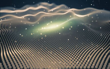 Abstract background. Molecules technology with polygonal shapes, connecting dots and lines....