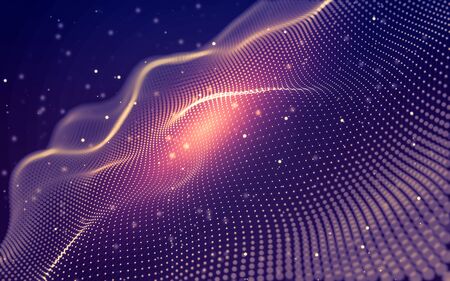 Abstract background. Molecules technology with polygonal shapes, connecting dots and lines....