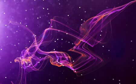 Dark abstract background with a glowing abstract waves, abstract background