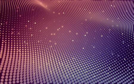 Abstract background. Molecules technology with polygonal shapes, connecting dots and lines. Connection structure. Big data visualization.の写真素材