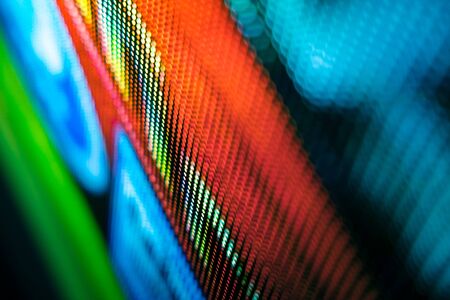 CloseUp LED blurred screen. LED soft focus background. abstract background ideal for design.の写真素材