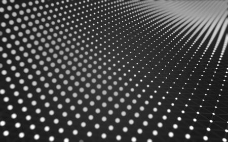 Abstract background. Molecules technology with polygonal shapes, connecting dots and lines. Connection structure. Big data visualization.の写真素材