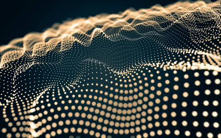 Abstract background. Molecules technology with polygonal shapes, connecting dots and lines. Connection structure. Big data visualization.の写真素材