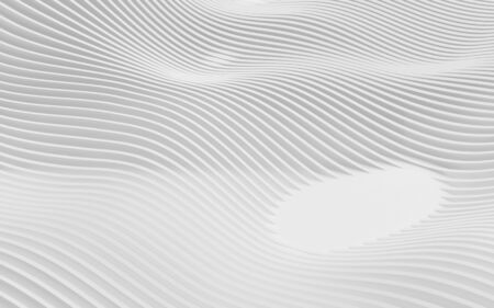 Abstract Curved Shapes. White Circular Background. Abstract background. 3d illustration