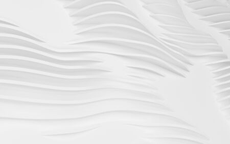 Abstract Curved Shapes. White Circular Background. Abstract background. 3d illustration