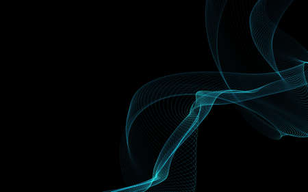 Dark abstract background with a glowing abstract waves, abstract backgroundの写真素材