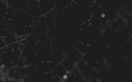 Abstract background. Molecules technology with polygonal shapes, connecting dots and lines. Connection structure. Big data visualization.の写真素材