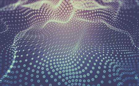Abstract background. Molecules technology with polygonal shapes, connecting dots and lines....
