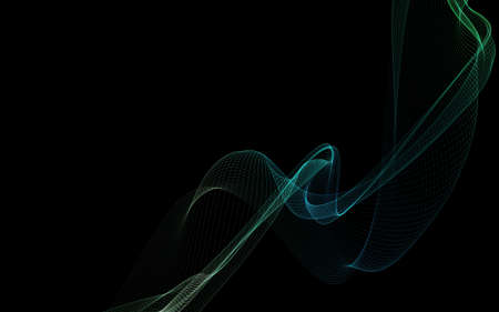 Dark abstract background with a glowing abstract waves, abstract background
