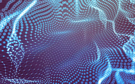 Abstract background. Molecules technology with polygonal shapes, connecting dots and lines....